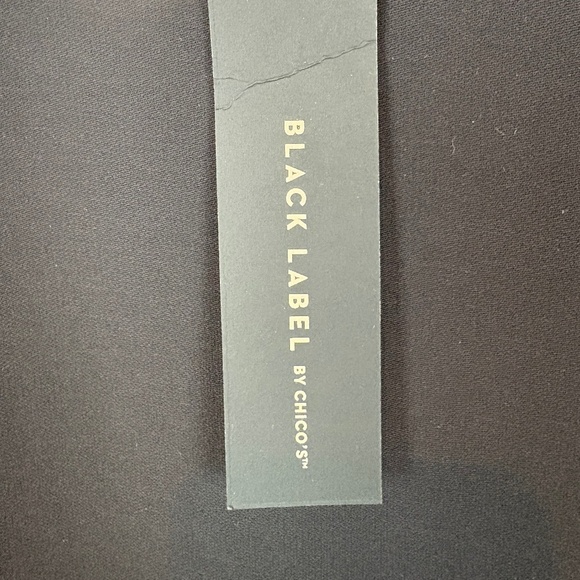 NWT Black Label by Chico's Black Asymmetrical Drama Layer Woven Tunic Tank - Picture 7 of 12